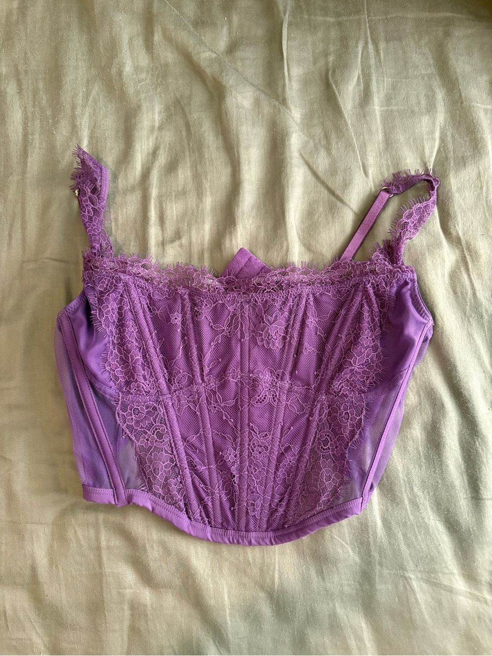 Victoria's Secret Purple Lace Bustier Corset